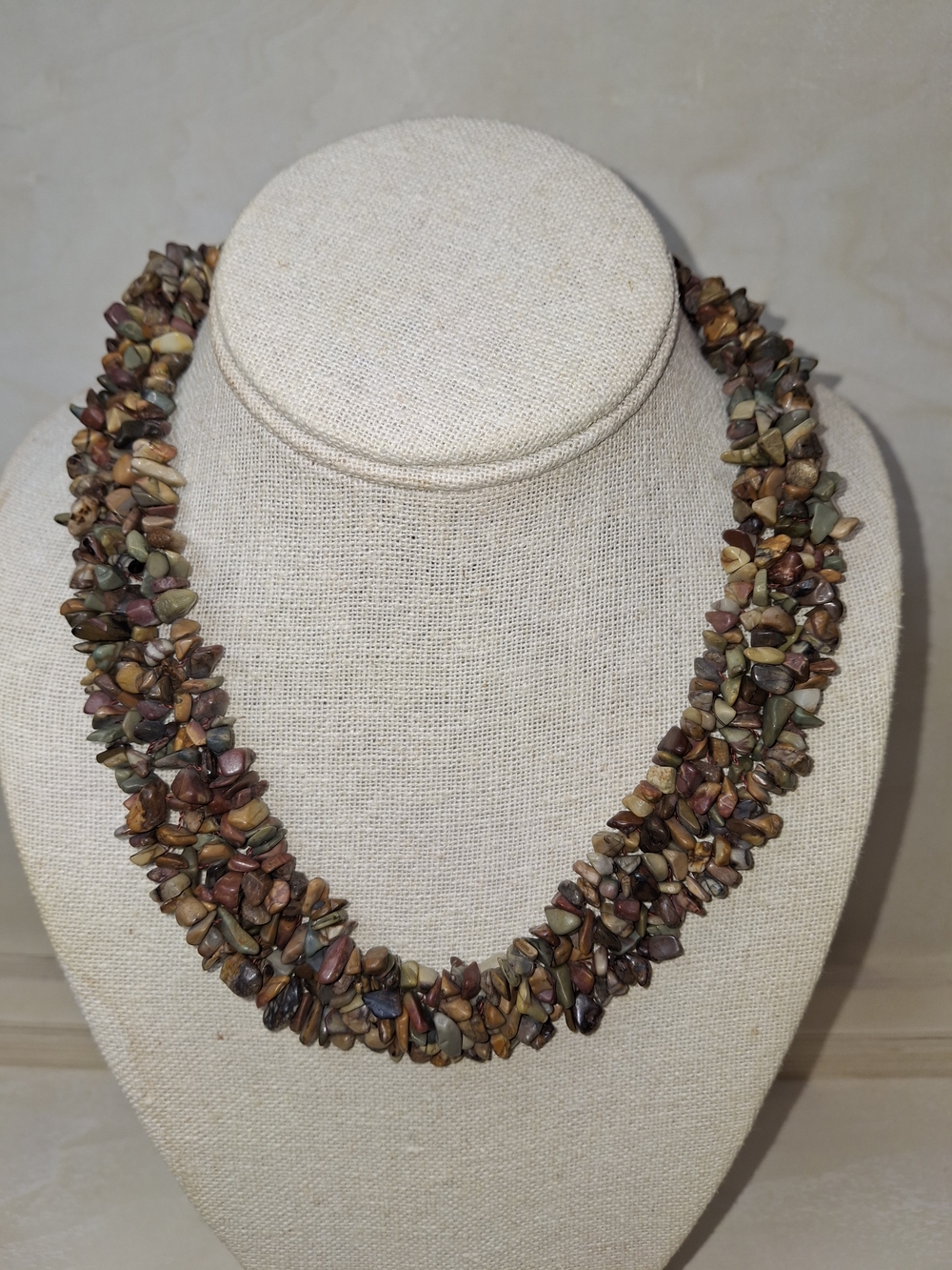 Multicolor Natural Stone Chip Necklace - Women Jewelry